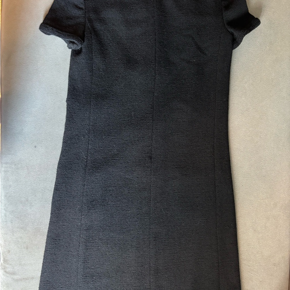 Chanel Vintage Black Wool Tweed Dress with Gold CC Buttons Y2K - Karl Lagerfeld - Picture 8 of 16